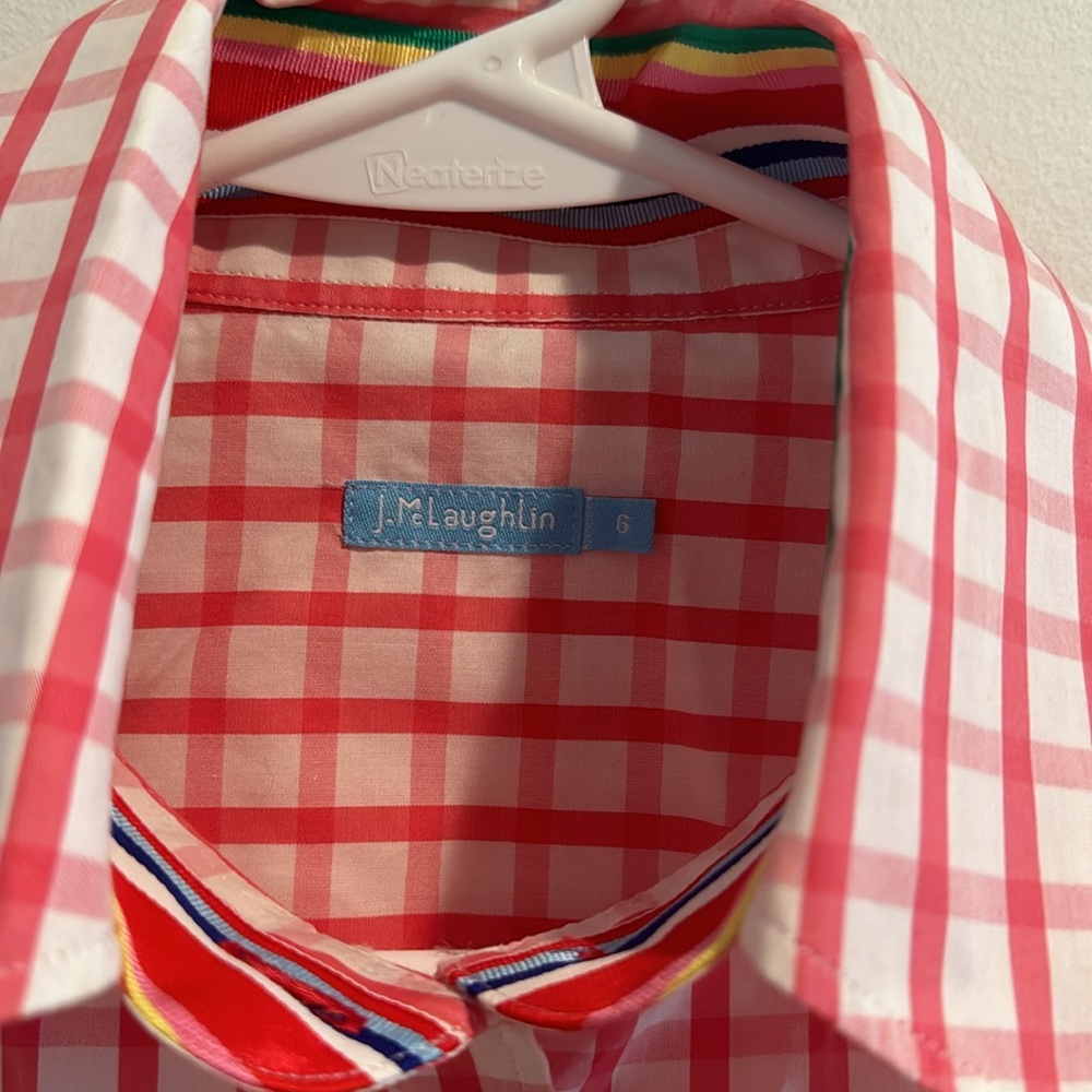 J. Mclaughlin Gingham Check Button Down Dress - image 2